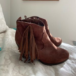 suede ankle booties